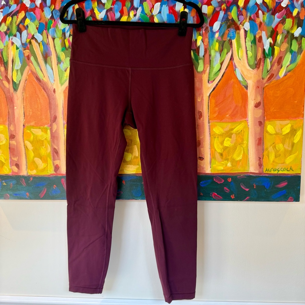 lululemon athletica Women’s Align Burgundy Leggings 23” Size 10